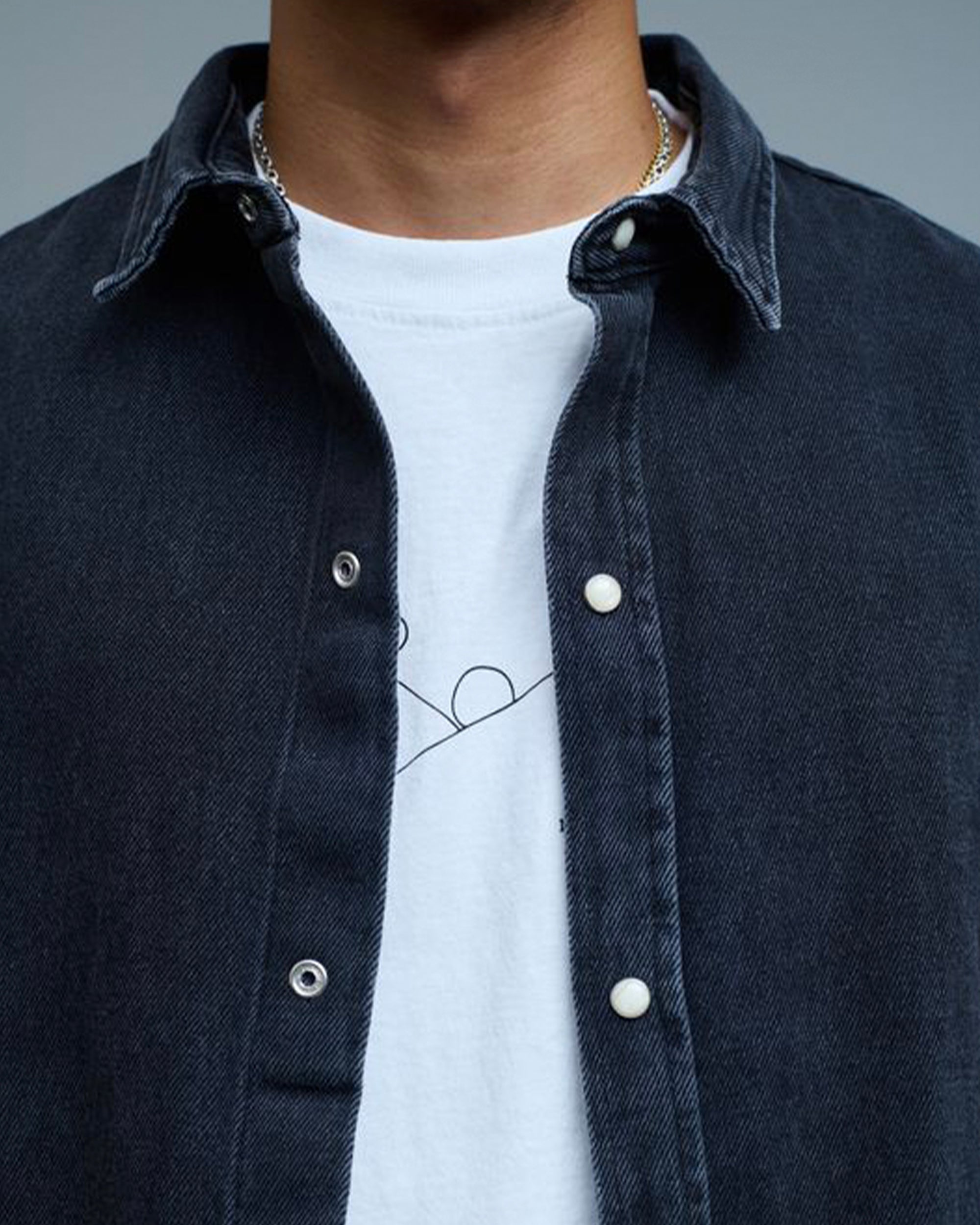 Damon Black Denim Shirt