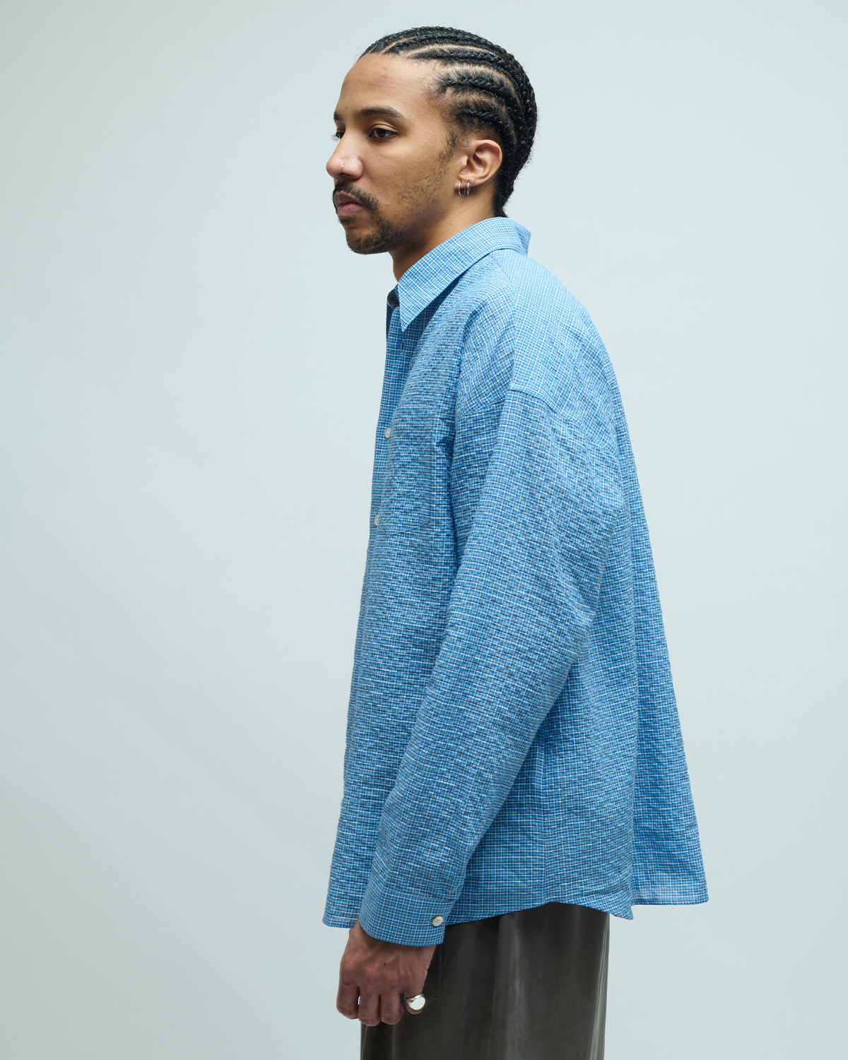 Stable Light Seersucker Check Shirt