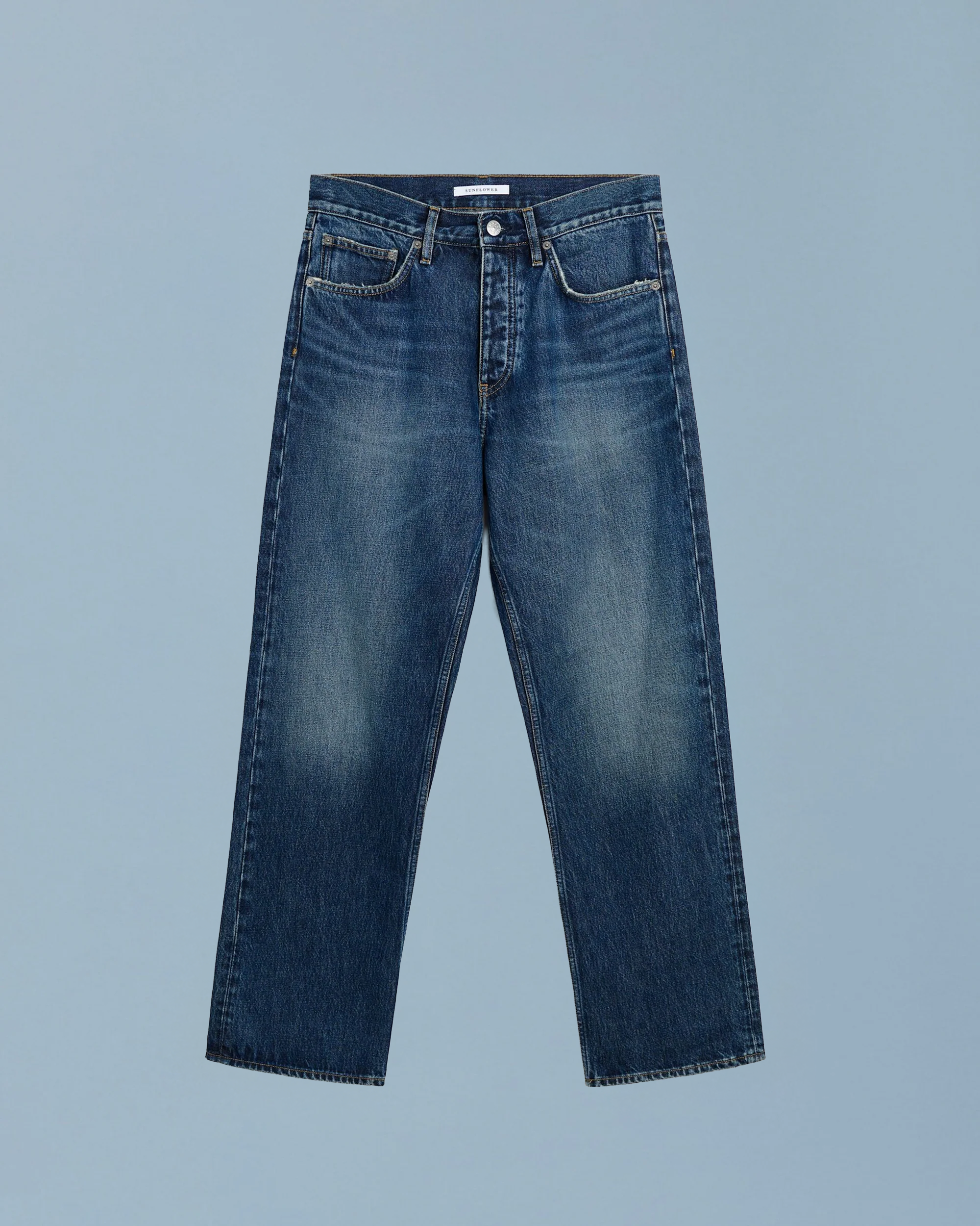 Loose Jeans - Dark Blue Worn