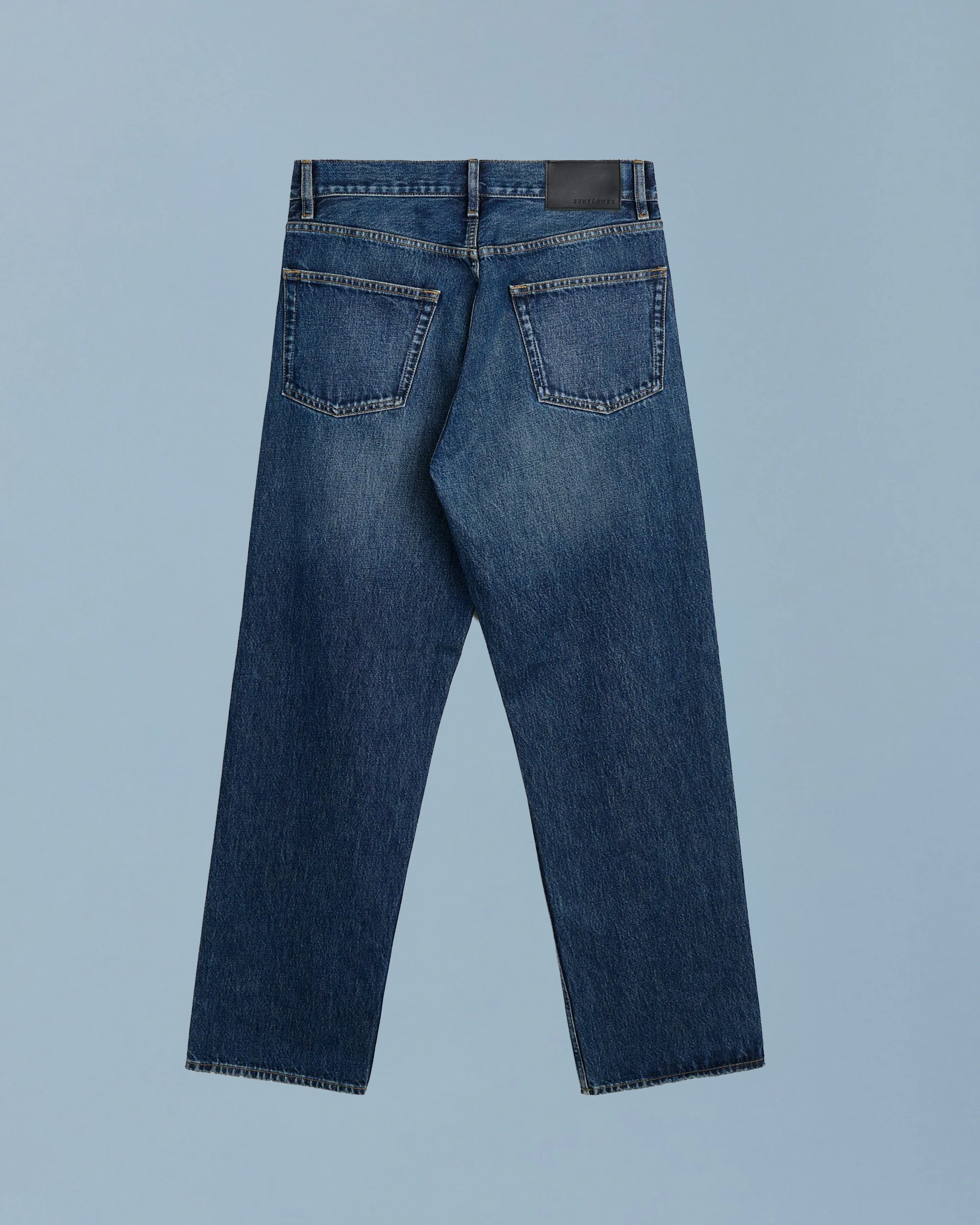 Loose Jeans - Dark Blue Worn