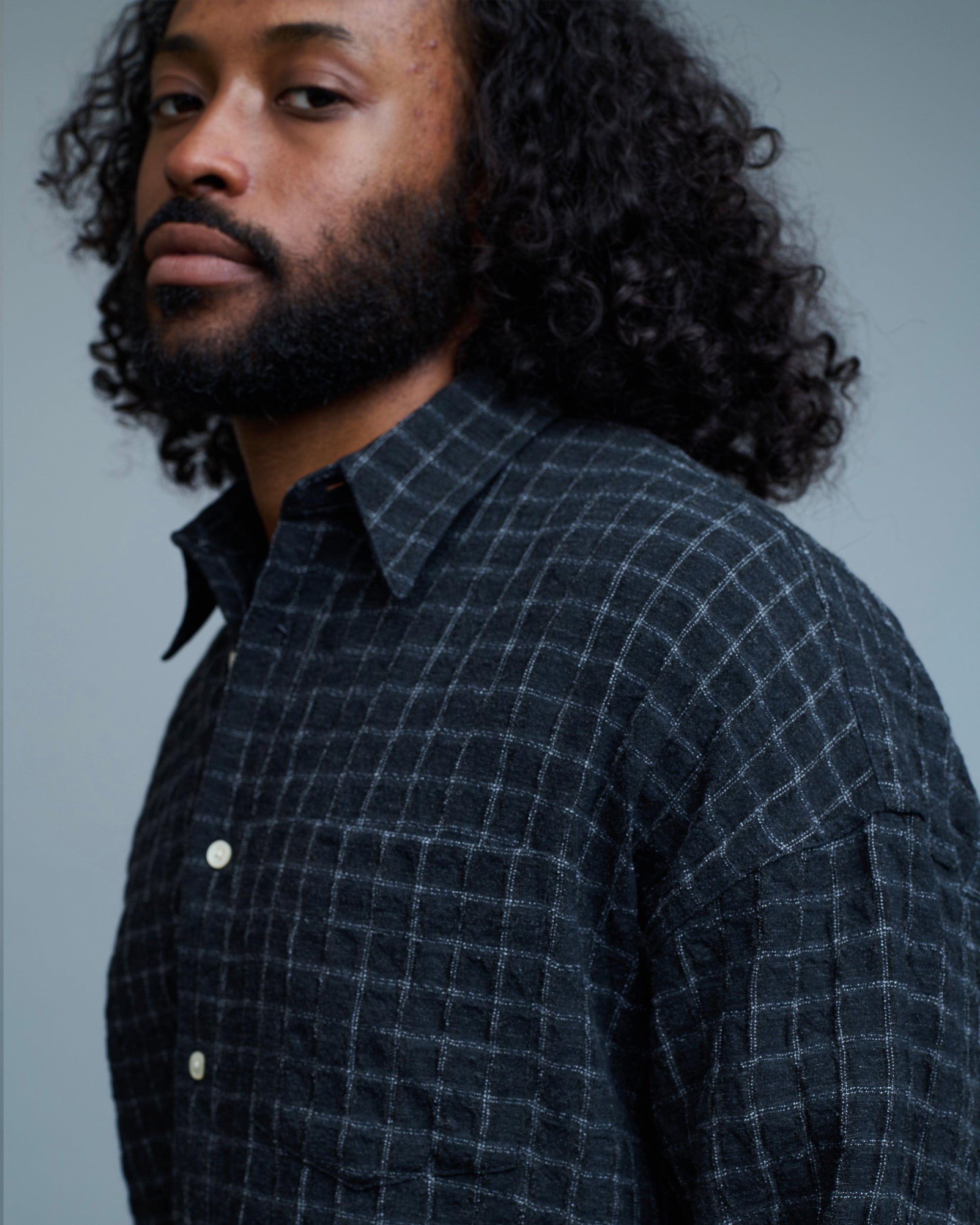 Stable Italian Cotton Blend Check Shirt