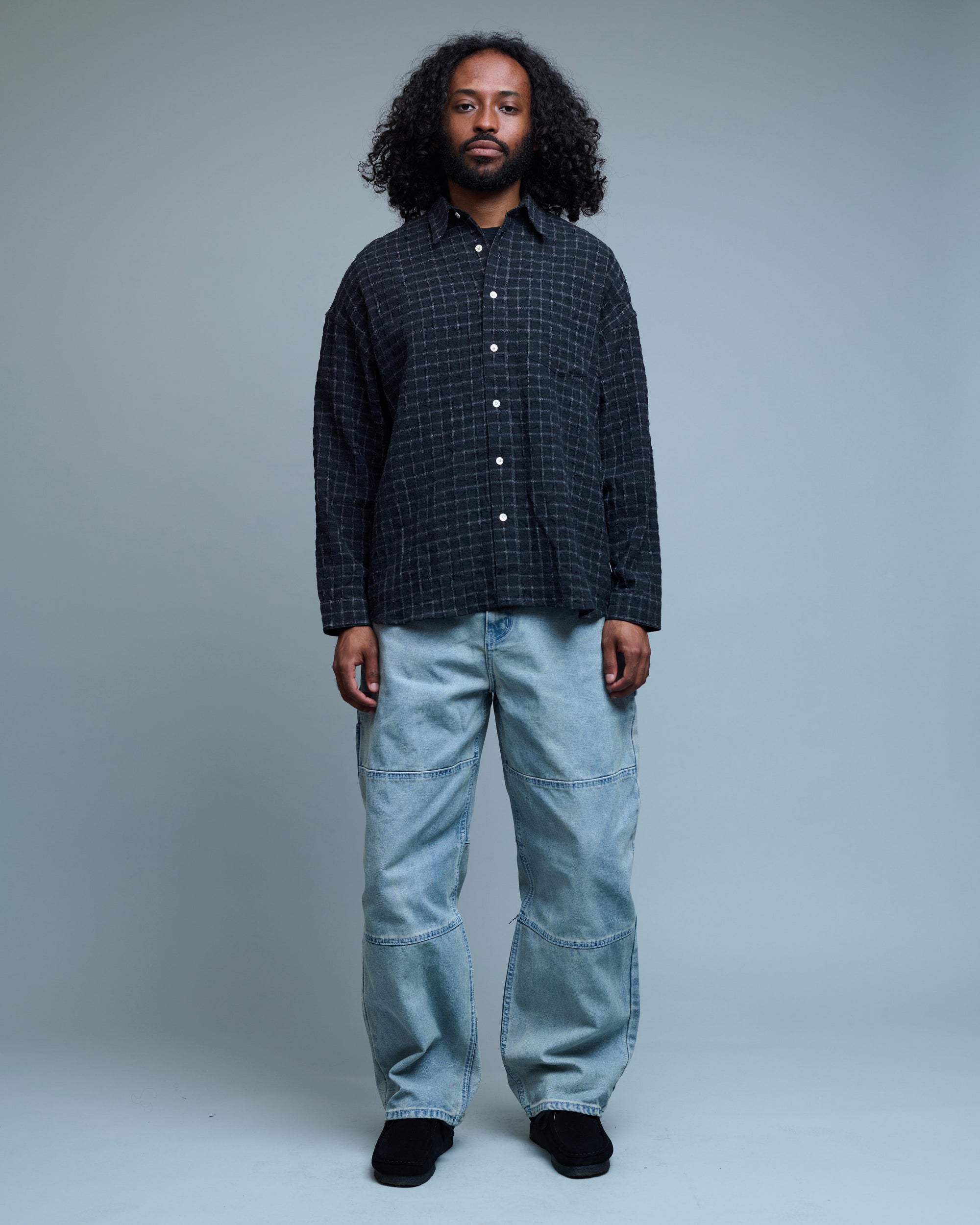 Stable Italian Cotton Blend Check Shirt