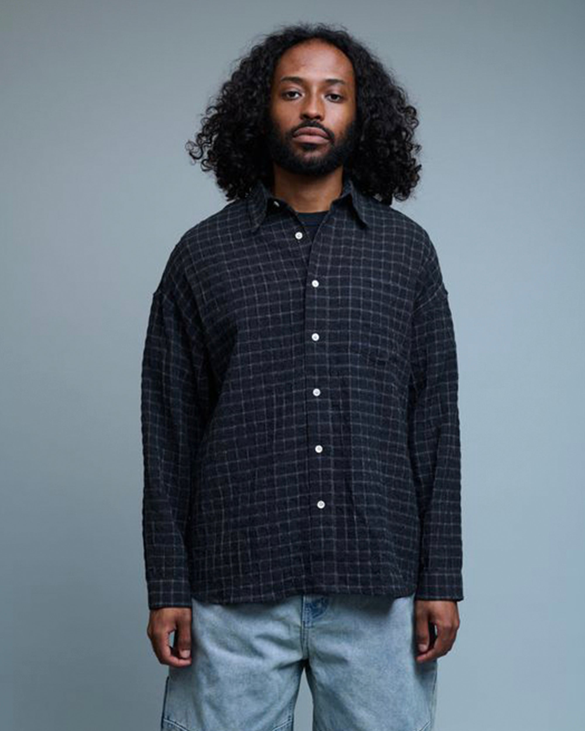 Stable Italian Cotton Blend Check Shirt