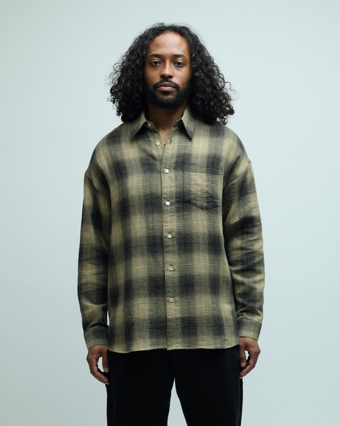 Wool Check Shirt by Sunflower | Shadow Plaid Design