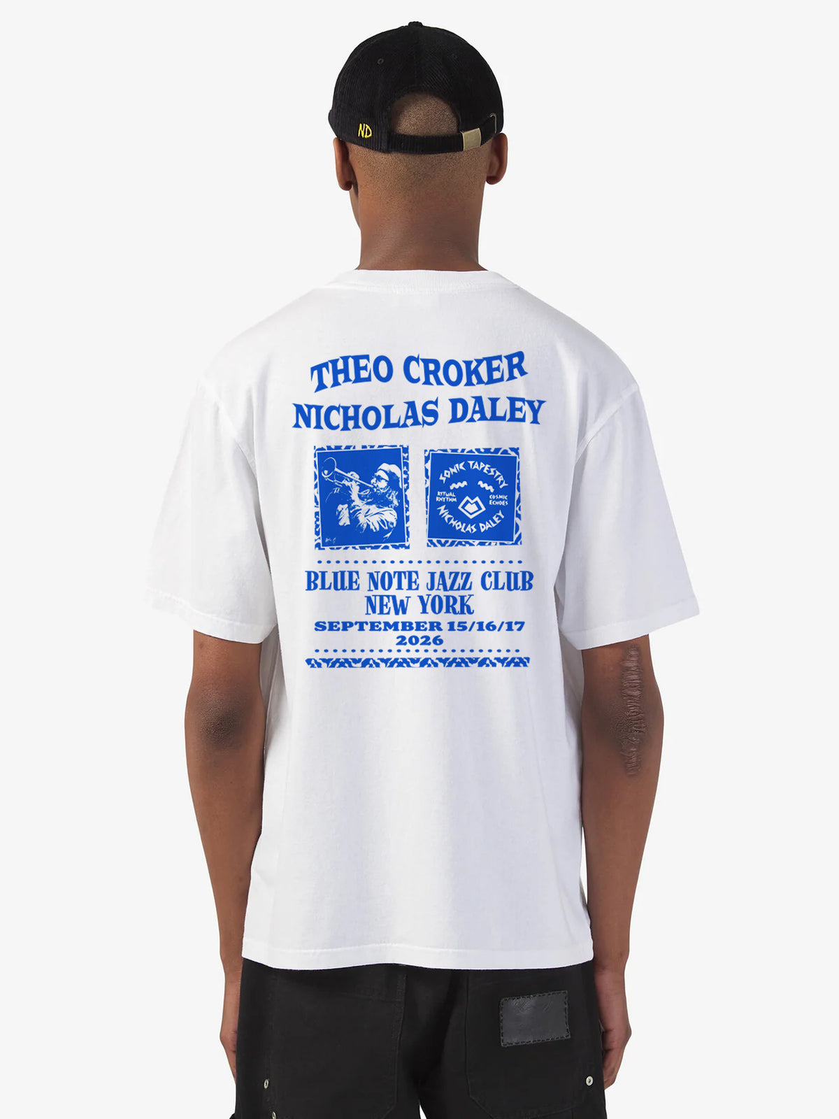 Theo Croker x Nicholas Daley : Blue Note NYC Tee - White