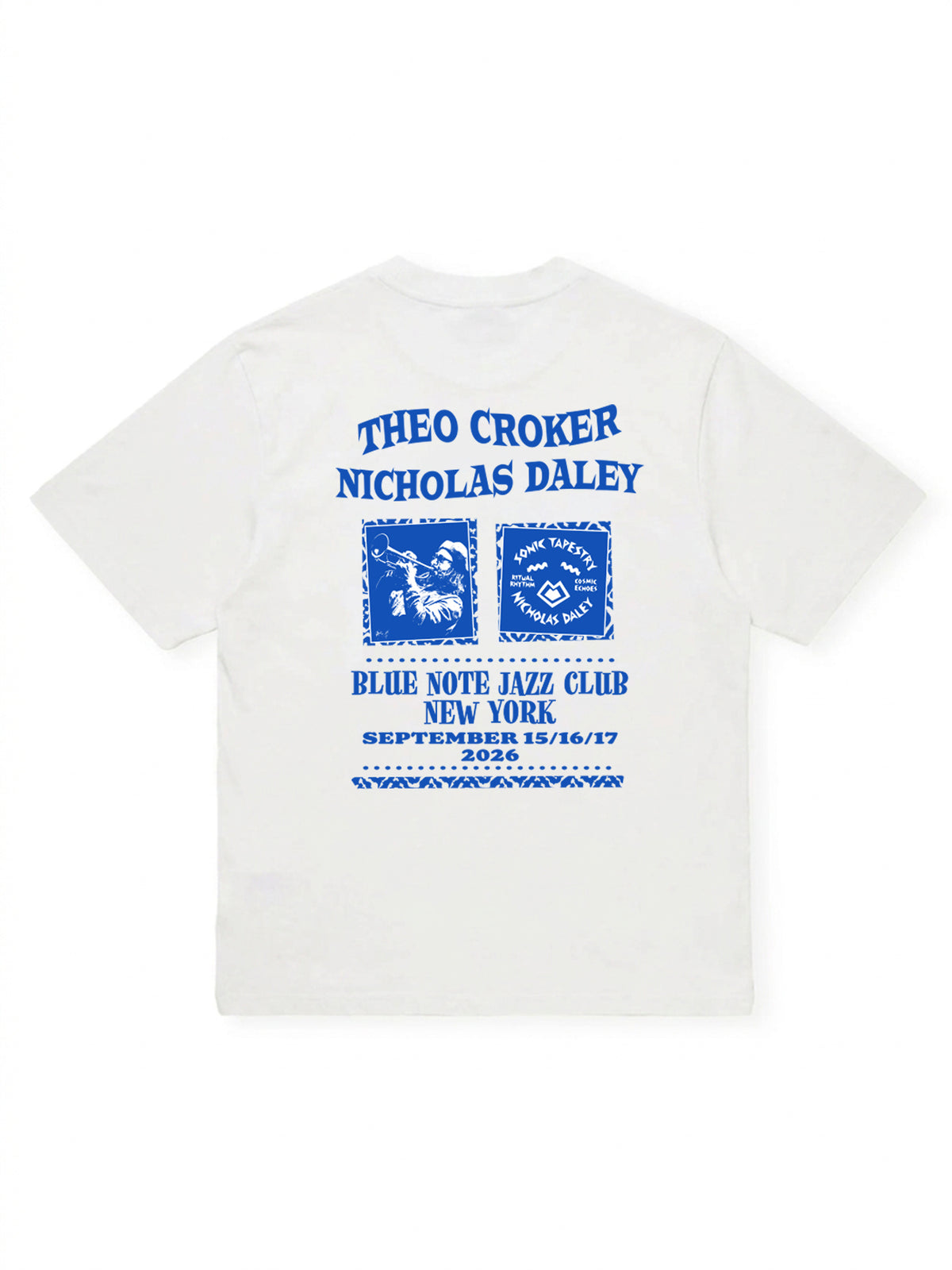 Theo Croker x Nicholas Daley : Blue Note NYC Tee - White